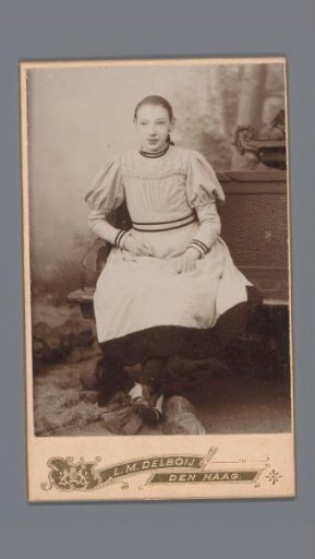 Portrait of an Unknown Girl on a Bench