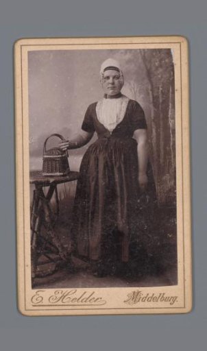 Portrait of an unknown woman in Zeeland dress