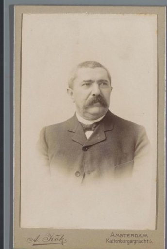 Portrait of an unknown man with a moustache