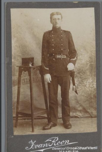 Portrait of an unknown young man in uniform