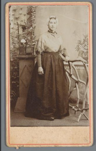 Portrait of an unknown young woman in Scheveningen costume