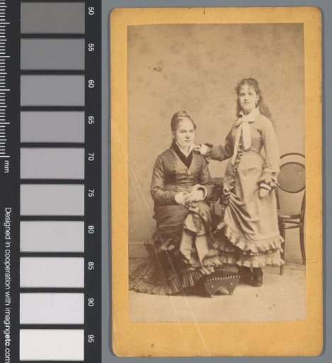 Portrait of two women, designated as grandmother Van Houten and grandmother Guust