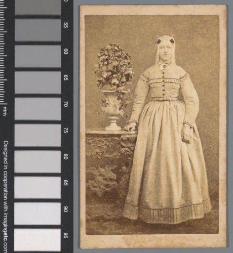 Portrait of an unknown woman in West Frisian costume