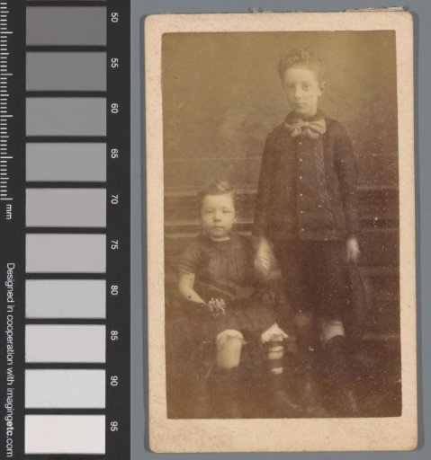 Portrait of two unknown children