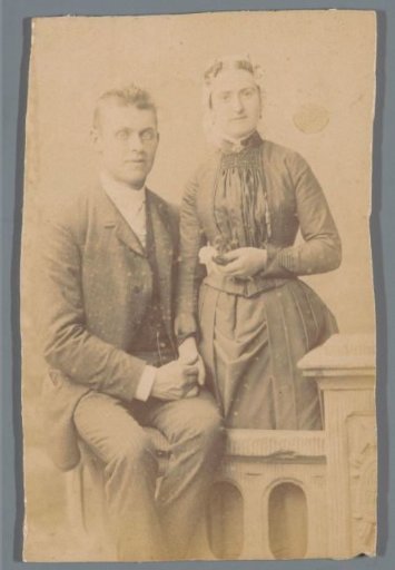 Portrait of an unknown man and woman