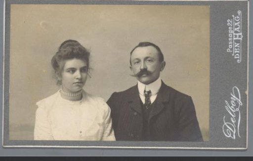 Portrait of an unknown man and woman