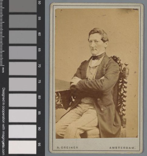 Portrait of an unknown man at a table