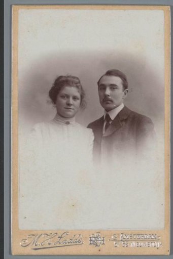 Portrait of an unknown man and woman