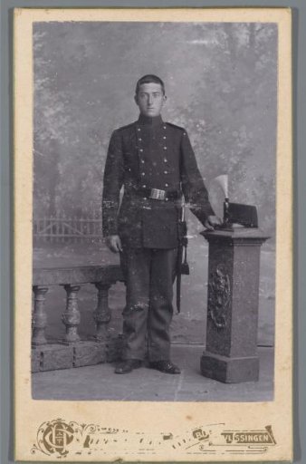 Portrait of an unknown man in uniform