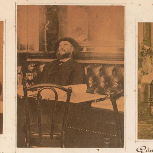 Portrait of Paul Verlaine in a café
