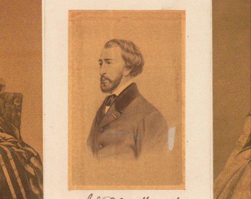 Reproduction of a painted portrait of Alfred de Musset