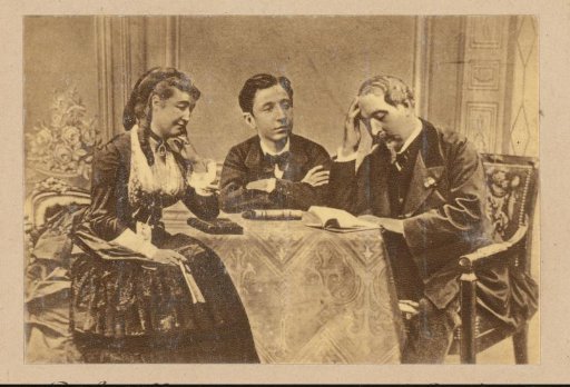 Napoleon III, Eugénie de Montijo and their son Napoleon Eugène Louis Bonaparte during their exile at Camden Place, Chislehurst