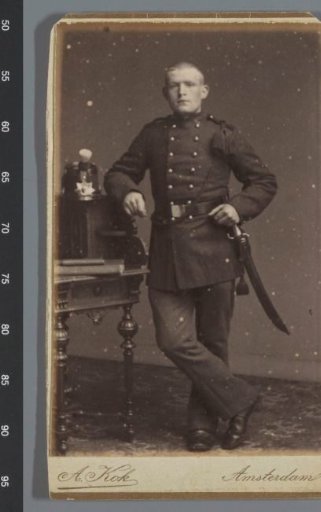 Portrait of an unknown man in uniform
