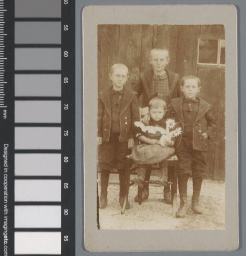 Group portrait of four children, inscribed as van Westen