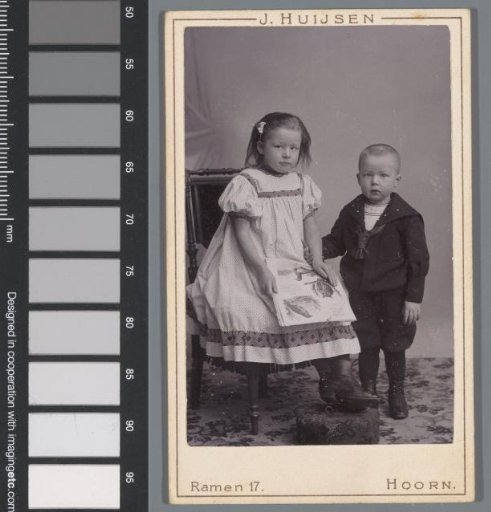 Portrait of two unknown children