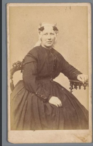 Portrait of an unknown woman wearing a cap