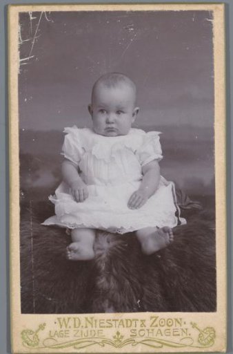 Portrait of an Unknown Baby, Inscribed E. Boon