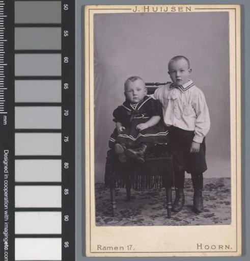 Portrait of two unidentified boys, inscribed as W. and K. Leegwater