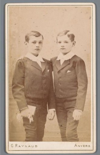 Portrait of two unknown boys