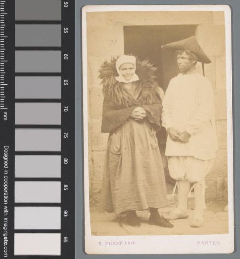 Portrait of an unknown woman in traditional dress from Bourg de Batz