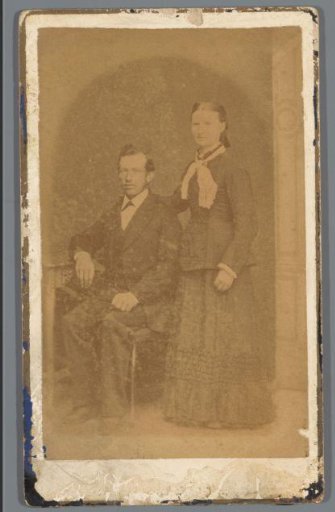 Portrait of an unknown man and woman