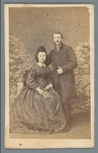 Portrait of an unknown man and woman