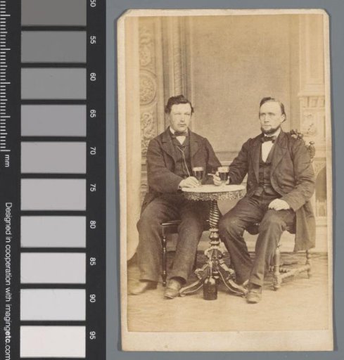 Portrait of Two Unknown Men with Drinking Glasses
