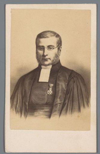 Photographic reproduction of a print with a portrait of Athanase Laurent Charles Coquerel