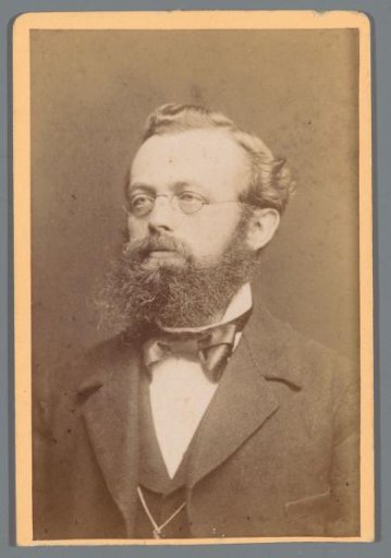 Portrait of an unknown man with beard and spectacles