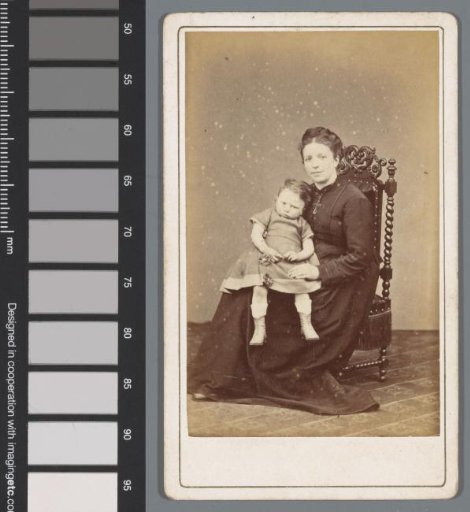 Portrait of an unknown woman with child
