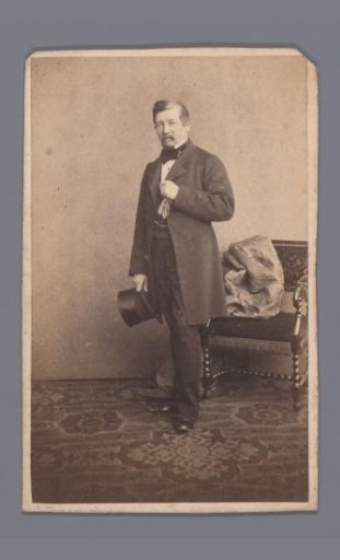 Portrait of an unknown man with a tall hat