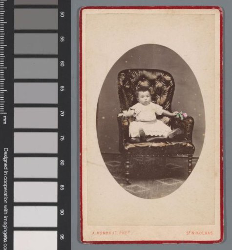 Portrait of an Unknown Child with a Flower in an Armchair