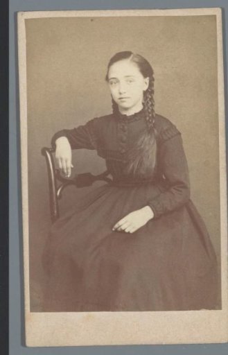 Portrait of a girl, identified as Emy Lauers
