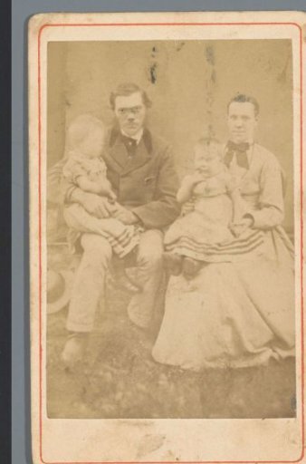 Group portrait of a family with two children