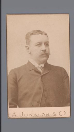Portrait of an unknown man with a moustache