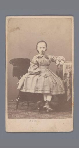 Portrait of an unknown girl on a chair, identified as Helena