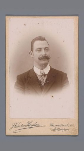 Portrait of an unknown man with a moustache