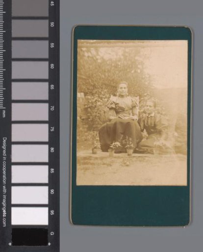 Portrait of Two Unknown Women in a Garden