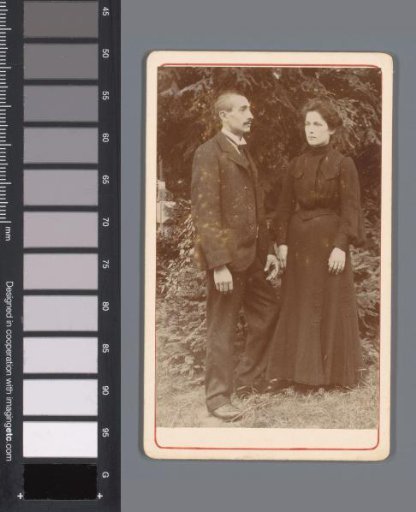 Portrait of an Unknown Man and Woman in a Garden