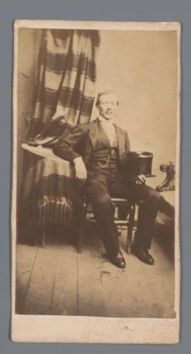 Portrait of an unknown man with a top hat