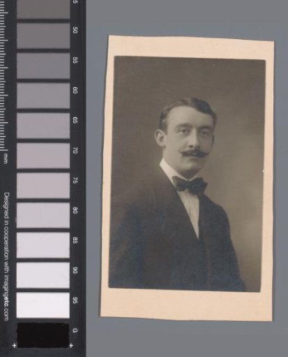 Portrait of an unknown man with a moustache