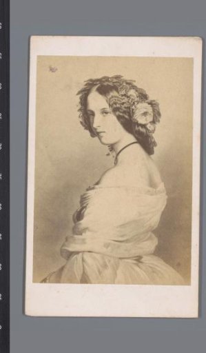 Photographic Reproduction of a Drawing of a Young Woman