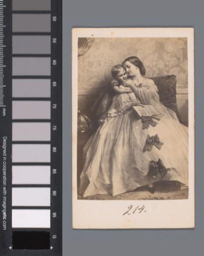 Photographic reproduction of the painting *Die unterbrochene Lektüre* by Gustave Léonard de Jonghe