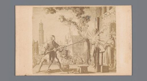 Photographic reproduction of a print of The Execution of Hendrik Eemkens, by Jan Luyken