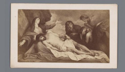 Photographic reproduction of an engraving of The Lamentation of Christ after Anthony van Dyck