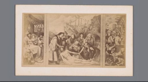 Photographic reproduction of the painting The Lamentation of Christ by Quinten Massijs