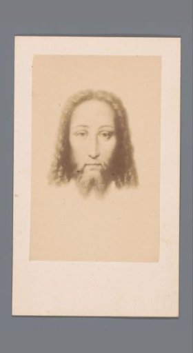 Photographic reproduction of the design of the Holy Face by Leonardo da Vinci
