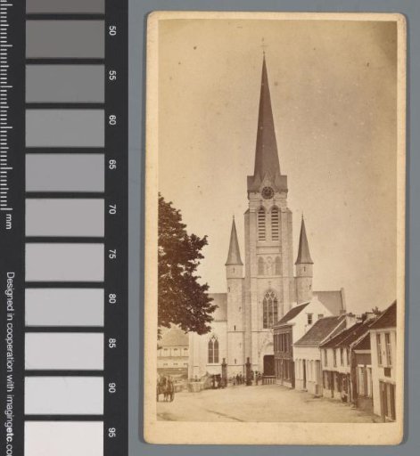 Neo-Gothic Church Tower, Probably in Belgium