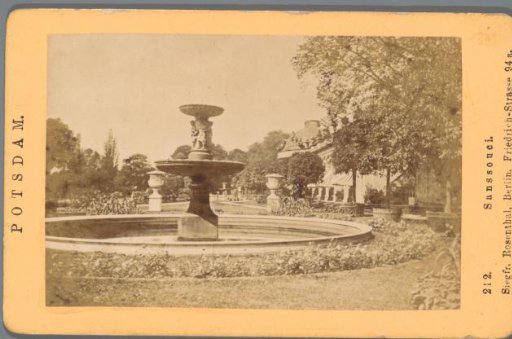 Fountain in the garden of Sanssouci Palace, Potsdam
