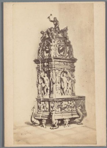 Photoreproduction of a print depicting a reliquary